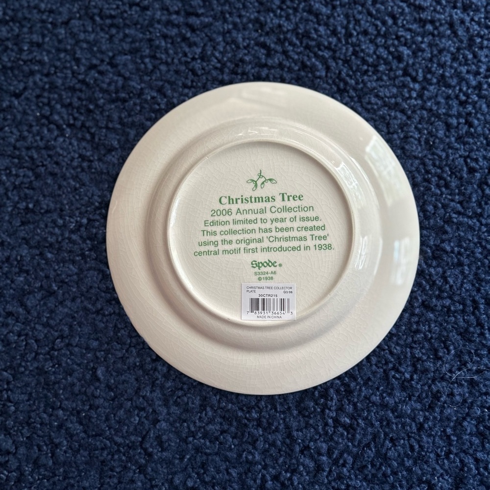 Spode🎄Christmas Tree🌲 green trim 2006 Collectors Plate - Picture 4 of 6